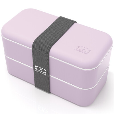 

Monbento original double - layered microwave oven lunch box Japanese lunch box lilac purple 1200 12 117