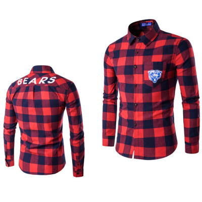 

Mens Plaid Long Sleeved Shirt