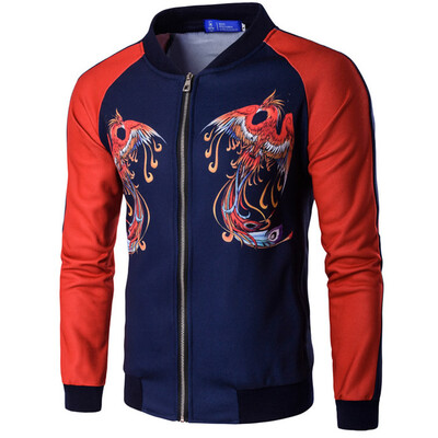 

Mens Baseball Phoenix Printing Coat