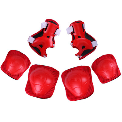 

Puddle Special PrVIT Ice Skating Wheel Skincare Knee Elbow Handle Child Training Protection Six Piece Set Mines Red P-3234