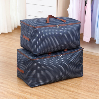 

[Jingdong Supermarket] Youfen three generations thickening Oxford cloth quilts bag 100 liters +72 liters two sets of storage finishing bag soft storage box hidden green wave point