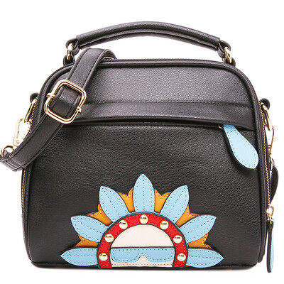 

Youha howru season flower pattern female package Japanese and Korean version of the small square bag portable Messenger bag small bag 4EK03015 wine red