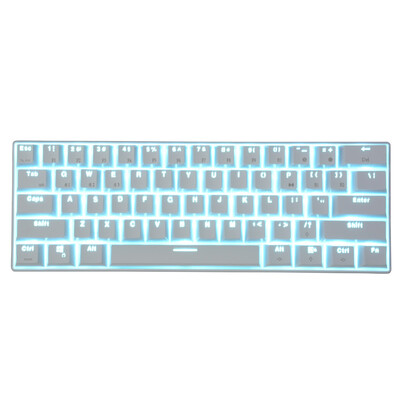 

RK61 mechanical keyboard Bluetooth wired dual mode 61 keys green axis white ice blue light