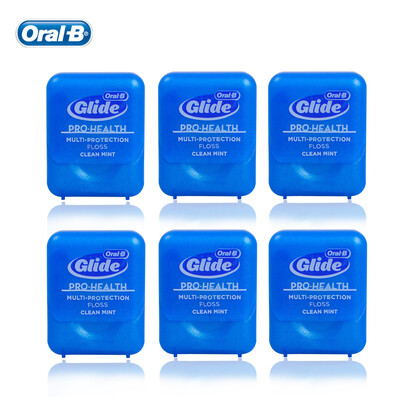 

Oral B Multi-protection Нитью Вощеной Зубной Нитью Резинки Гигиены Полости Рта Плоские Нити Cool Mint Flosser 43.7yd/40 м (6 шт. =