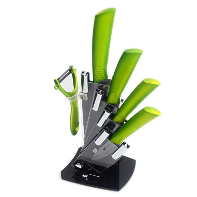 

XYJ brand ceramic knives+ peeler+ plastic knife stand 6pcs cooking tools best kitchen knives