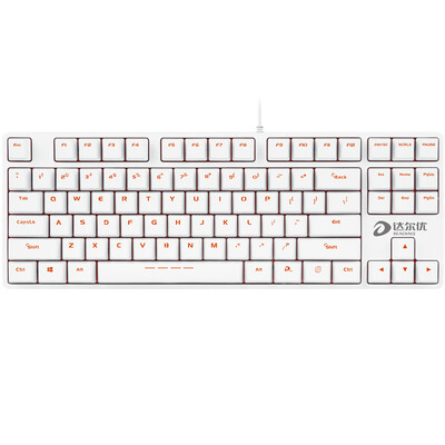 

Дейл отлично (dare-u) DK100 87 ключевая игра механическая клавиатура белый черный вал