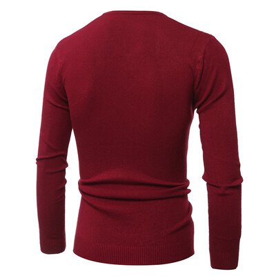 

Men Casual Solid Color Bottoming Sweater