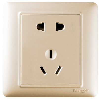 

Schneider Schneider switch socket socket panel 10A five-hole socket ten suit set Rui Yi series of gold