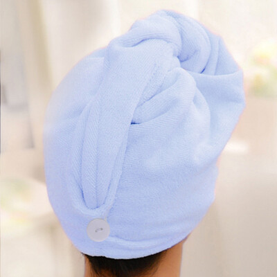 

Jinhe home towel home textiles soft can not afford hair dry hair towel thickening to increase the suction bath cap two loaded blue 104g / Article 65 * 25cm