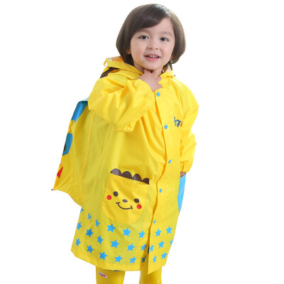 

hugmii children raincoat breathable windproof student poncho boy boy girl with book bag lion l