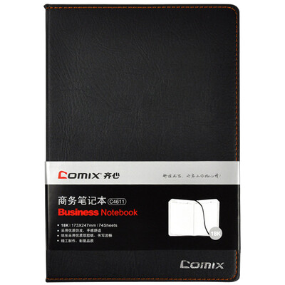 

COMIX) 25K 74 sheets of leather leather notebook / notebook / diary black office stationery C4612
