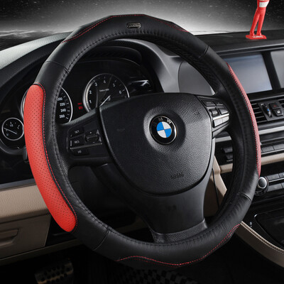 

Jingdong supermarket] WRC car bright color polyester heart leather steering wheel sets of leather sets of four seasons common 38 cm medium black