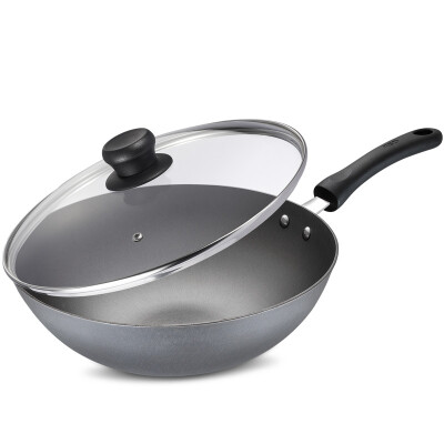 

Jingdong supermarket] Ai Shida 30CM cast iron wok WG8330ZT pig iron pot with fire for the fire