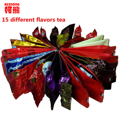 

C-WL055 Промотирование 15 DifferentTea Китайский улун PuEr Черный зеленый молочный улун Цветок женьшеня \ Гречневая крупа \ Чай для печени