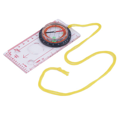 

Mini Plastic Baseplate Ruler Compass Map Scale Camping Hiking Compass Tool