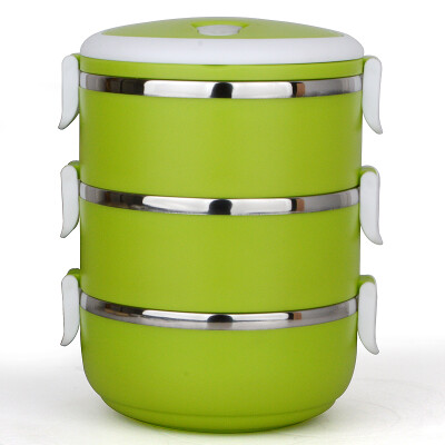 

Jilui Lunch Box / Pens Love Series 2.1  Stainless Steel Three Layer Lacquard Box TB-103 Blue