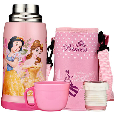 

Jingdong Supermarket] Disney (Disney) Insulation Cup Princess 460ML children's vacuum student insulation kettle HM1909-3 to send diving cup sets