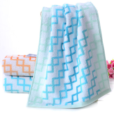 

Mattress LOFTEX exports of Australian products cotton towel yarn-dyed multi-arm joint thickening soft water absorption gradient grid towel 128g blue 34 74cm