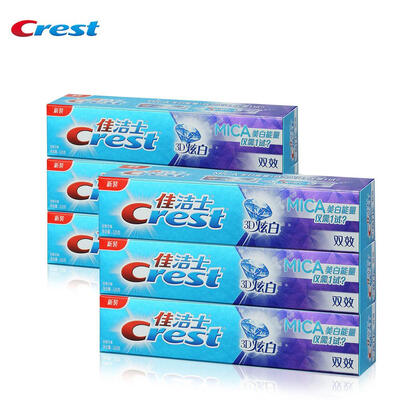 

Crista 3D MICA-Duplo Efeito de Pastas de Dente Sabor Menta Cremes Dentais Dentes Branqueamento de Longa Duração 120g * 6 pcs