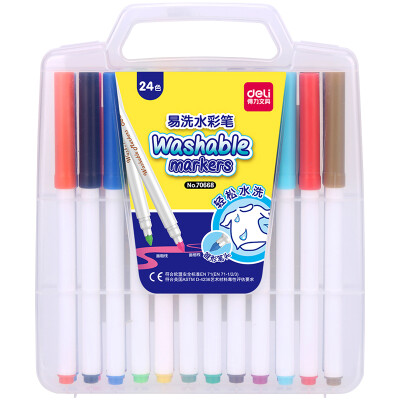 

Deli 70668 can be washed 24 color watercolor pen thin bar boxed