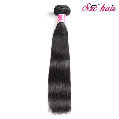 

SZC Hair 8"~26" inch Peruvian Virgin Hair Straight 1 Bundles 100g Grade 100% Unprocessed Virgin Human Hair Weave Weft Natural Colo