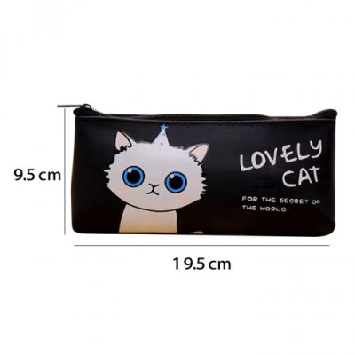 

Cute Cat Pencil Pen Case Cosmetic Pouch Coins Case Pocket Holder Makeup Bag 560035