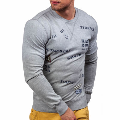 

Gray Men Long Sleeve Sweatshirt New Fashion Casual Hoodies