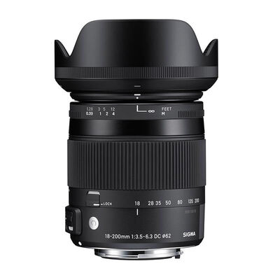 

(SIGMA) 18-200 мм F3.5-6.3 DC MACRO OS HSM | Современный полноразмерный стандартный зум-объектив (байонетный объектив Canon)
