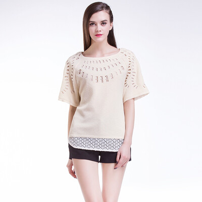 

TMI Mystery Women &39s Spring Fancy Sweet Ruili Fancy Two - piece Sweater 161062 Beige M