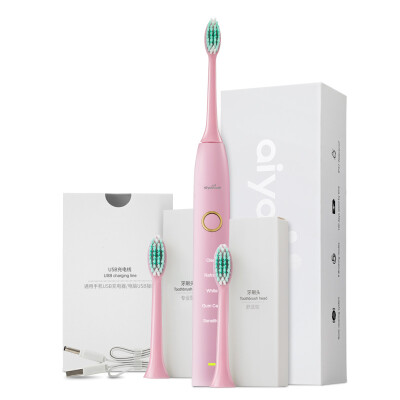 

aiyabrush ZR501 rechargeable 5-speed intelligent acoustic vibration electric toothbrush adult couple models toothbrush single support pink