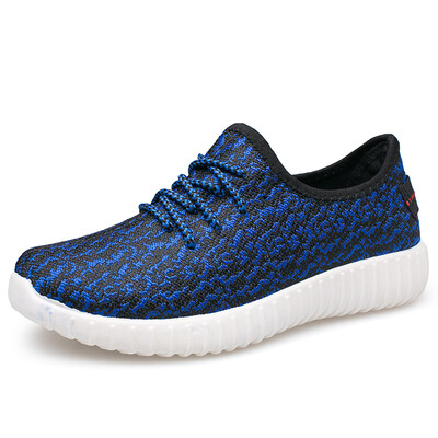 

Precentor Precentor Korean version of the couple casual shoes flying sports shoes male plus cotton trend coconut men&women shoes YZ01 blue 42 yards