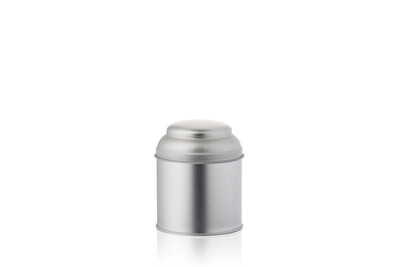 

Silver Color Double Lid Tea Tin Metal Canister Coffee Can 190ml 6oz S