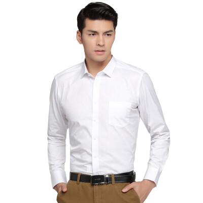 

Red Beans Hodo Men Business Dressup Простой Чистый Slim Мужская длинная рукава W01 White 43