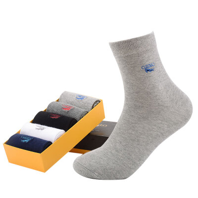 

(CARTELO) socks male socks anti-off socks men socks men's cotton socks in the tube socks 5 double color C286D10011 male net color embroidery standard