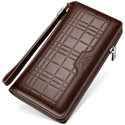 

Seven wolves handbags men&39s wallet long section business fashion large capacity first layer cowhide wallet trend handbag 1A1253093-02 brown