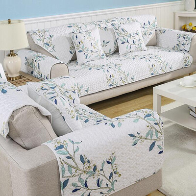 

Green reed European style fabric sofa sofa sofa four seasons non-slip spring 90 * 90cm 1 piece installed