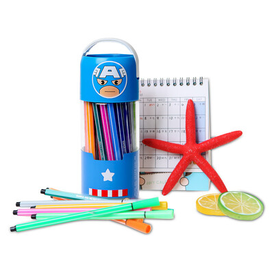 

Disney 24 color watercolor pen / color lead 36 color crayon stationery set / 128 pieces of gift set / blue DM6903-2