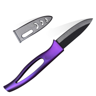 

XYJ Brand New Ceramic Knife Purple Handle Black Kitchen Knife 3 Inch Fruit Knife Cooking Tools