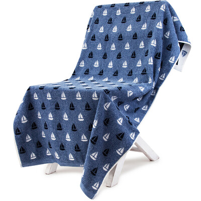 

Sanli cotton yarn-dyed Jacquard bath towel 73 × 140cm soft wrapped around the chest wash towel cyan cyanosis