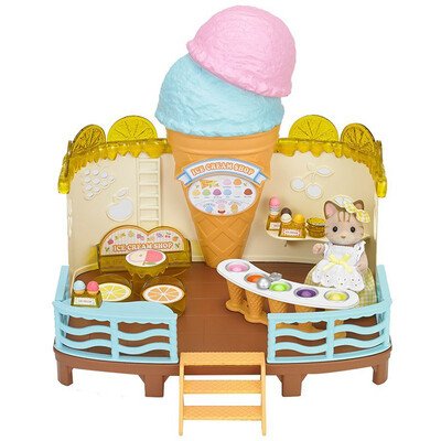 

Sambler family Japanese brand princess toy girl doll house simulation forest family home scene shop house - ice cream factory SYFC52288