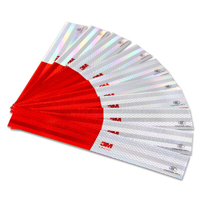 

Jingdong supermarket 3M body warning reflection strip 983 GB 1 level prism reflective patch installed 3 meters long life GB 3C certification car reflective logo
