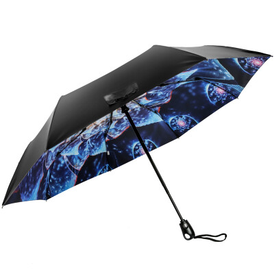 

Jingdong Supermarket] Paradise umbrella (UPF50 +) self-closing black rubber three fold black umbrella sun umbrella sunny umbrella 31803E red