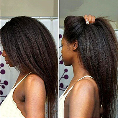 

NLW Peruvian virgin human hair Full lace wigs Italian yaki Glueless wigs with baby hair for black women
