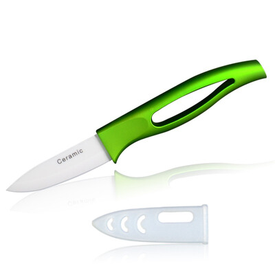 

XYJ Brand Green Handle 3 Inch Fruit Knife Ceramic Knife Sharp Blade Kitchen Knife New Arrival