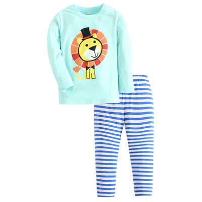 

KIDS MAM & DAD children's underwear set boys and girls cartoon home service in the big boy Qiuqiuqiu 86041 Yu green 130