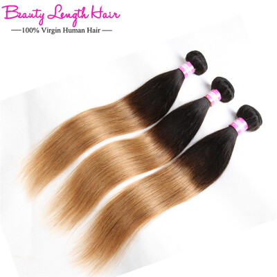 

Ombre Peruvian Virgin Hair Straight 3 Bundles Ombre Straight Hair Weave Virgin Unprocessed Ombre Human Hair Extensions