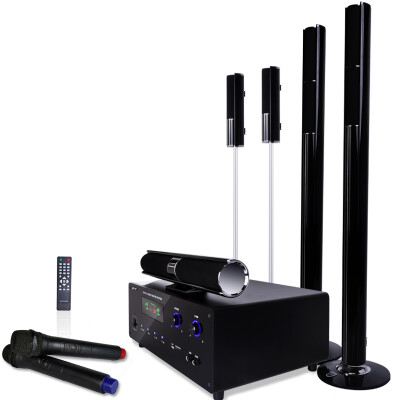 

Double Connaught SA6305 Home theater 51 Kit Sound Combination Household Amplifier Subwoofer KTV Parlor TV Speaker 51 Home Theater Six sets With 2 Wireless Microphones