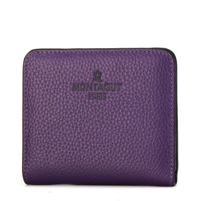 

Montessori MONTAGUT Ms short wallet wallet mini wallet multi-card first layer of leather soft leather R8329527623 purple