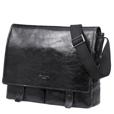 

Pierre cardin pierre cardin shoulder men bag casual men&39s shoulder bag fashion retro soft leather leather bag Messenger bag JEV105120A black