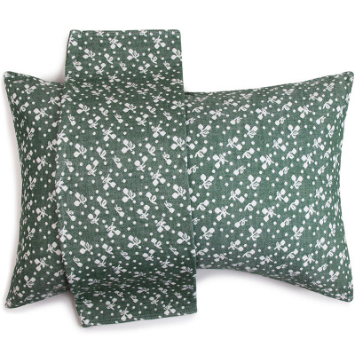 

[Jingdong supermarket] Sanli cotton cloth edge pattern pillow pillow 1 on the AB version of 53 × 75cm / 2 installed glacier gray